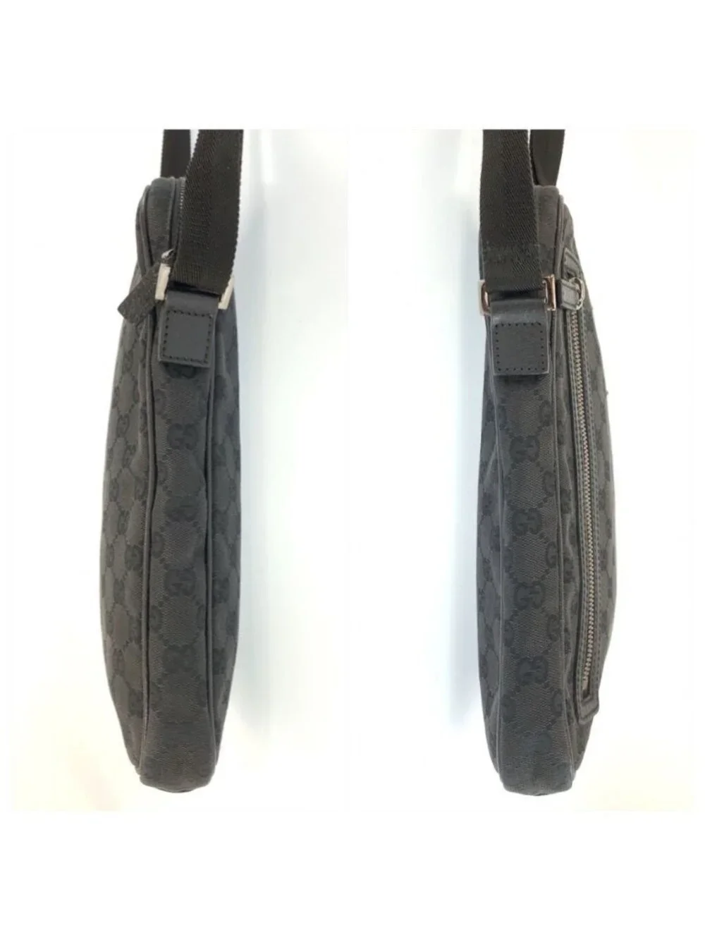 Gucci Black GG Canvas Shoulder Bag